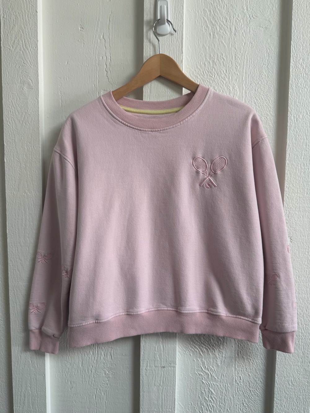 Courtlife Pale Pink Tennis Sweatshirt - size 0 (extra small)